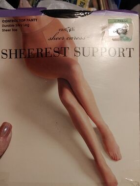 NWT East5th Sheer Control Top Black Size Average Pantyhose
